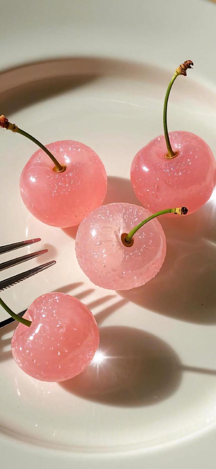 Glassy Pink Cherries